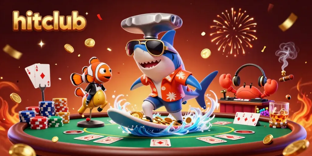 Join hitclub to experience thrilling casino games with a vibrant, celebratory atmosphere.
