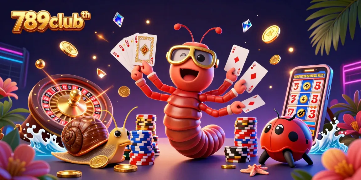 Engage with 789clubth in a vibrant casino scene featuring dynamic characters, poker chips, and golden coins.