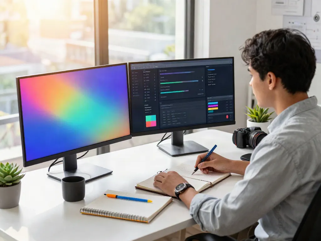 Digital marketing expert optimizing instant indexing strategies in a modern workspace.