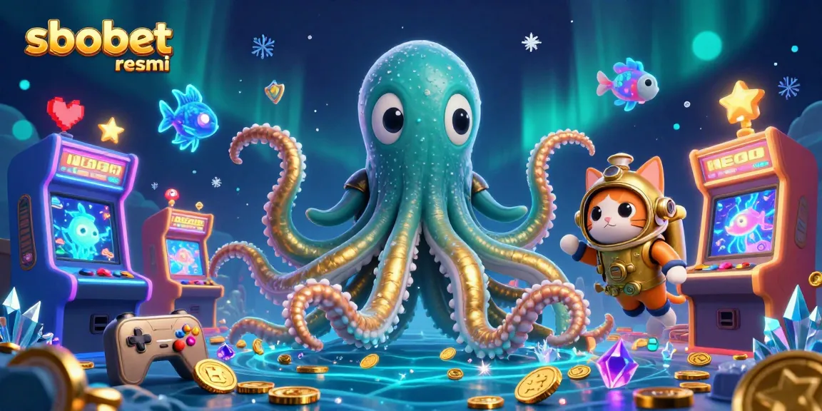 Experience sbobet resmi gaming with vibrant 3D characters and a captivating treasure scene.