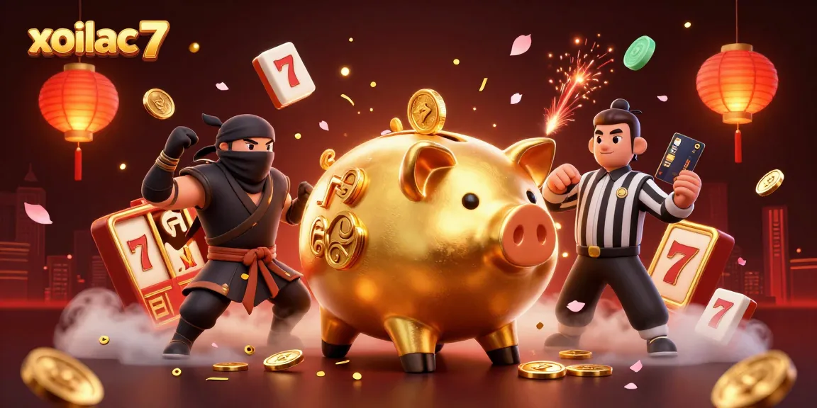 Experience thrilling slots with xoilac 7 in an epic animated scene featuring vibrant characters and gaming elements.