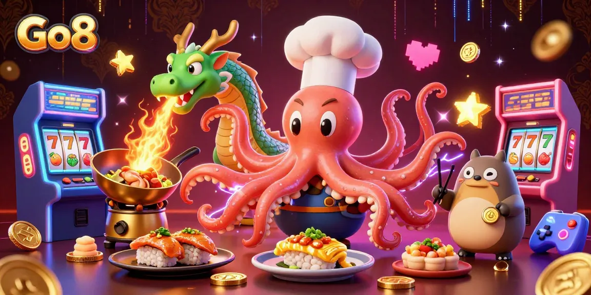 Engage with Go8's vibrant casino world featuring dynamic characters and gaming elements.