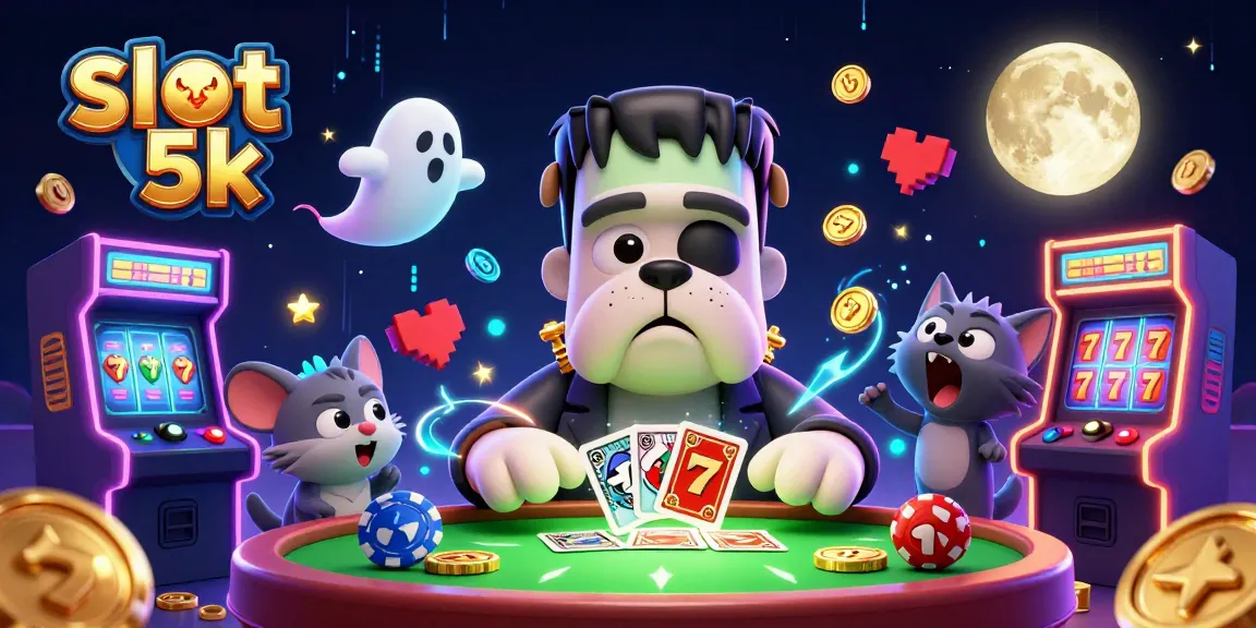 Experience thrilling slot 5k action with a lively casino scene featuring unique gaming characters and engaging game elements.