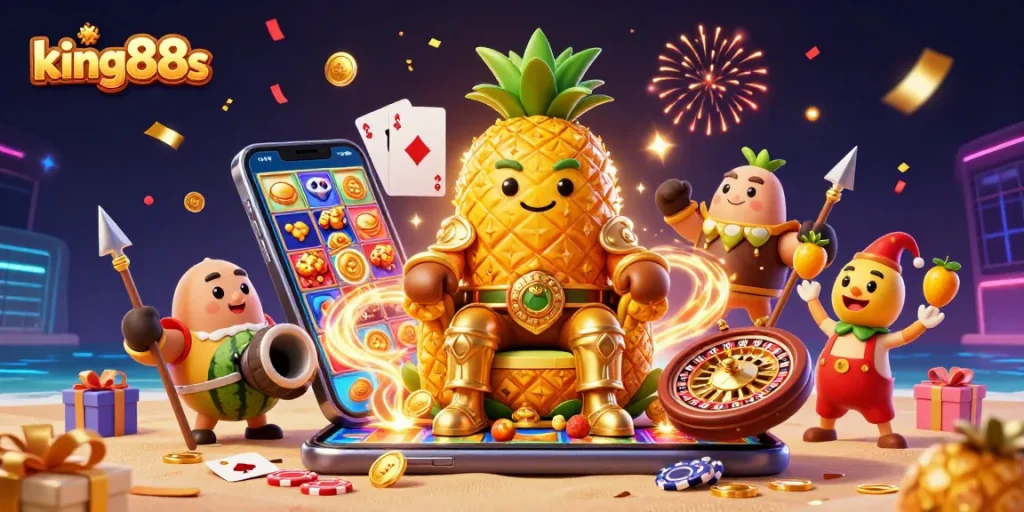 Experience thrilling games and jackpots at king88s with a vivid 3D casino scene.
